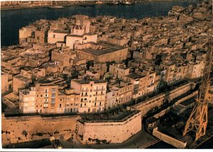 HANDCRAFTED CONTINENTAL SIZE POSTCARD GRAND HARBOUR VALLETTA MALTA