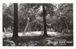 Babcock State Park West Virginia Playground Real Photo Antique Postcard J71825