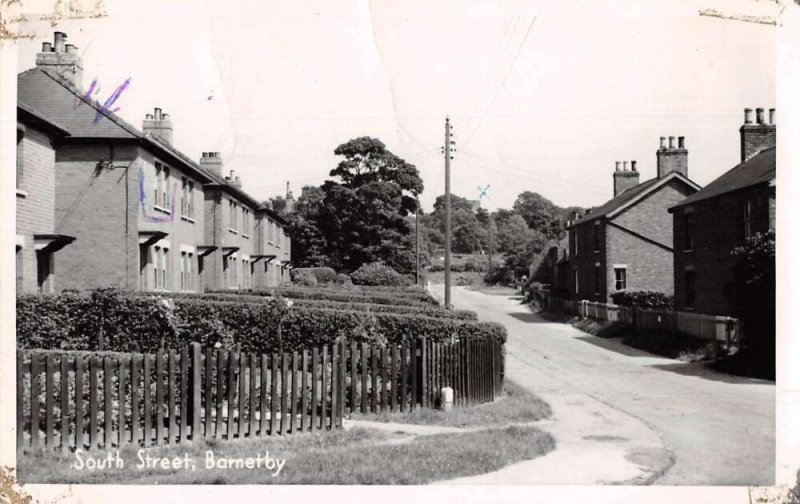 Barnetby England South Street Real Photo Vintage Postcard AA41292