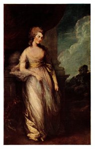 Postcard ART Georgiana, Duchess of Devonshire by Gainsborough