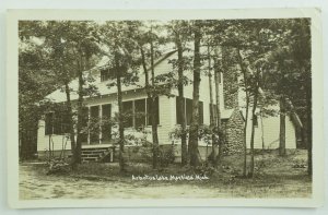 C.1900-10 RPPC House on Arbutus Lake Marfield, MI Vintage Postcard F76 