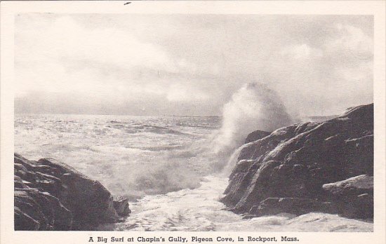 Massachusetts Rockport A Big Surf At Chapins Gully Pigeon Cove Albertype