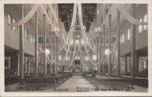 RPPC Postcard Interior Basilica Ste Anne de Beaupre Quebec Canada