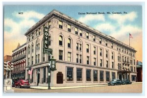 Union National Bank MT Mount Carmel Pa Pennsylvania Postcard (CG4)