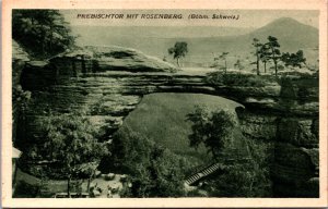 Czech Republic Prebischtor Mit Rosenberg Böhmische Schweiz Postcard 09.96