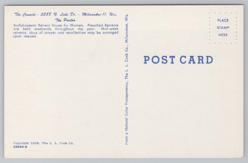 Milwaukee Wisconsin~The Cenacle~Archdiocesan Retreat House~Vintage Postcard 