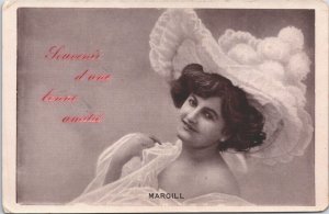 Souvenir d'Une Bonne Amitié Margill Vintage Postcard 09.48