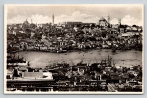 Constantinople Panoramic View Golden Horn Istanbul Turkey Antique Postcard
