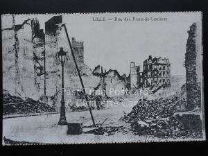 WW1 LILLE - Rue des Ponts-de-Comines (After Bombing) French Flanders