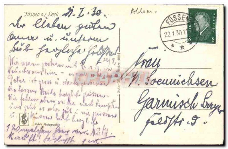 Modern Postcard Fussen in Lech