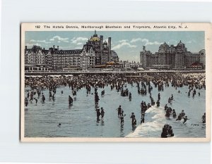 Postcard The Hotels Dennis, Marlborough Blenheim & Traymore, Atlantic City NJ