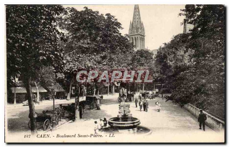 Old Postcard Caen Boulevard St Pierre