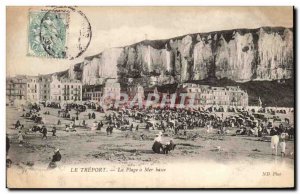 Treport - The Beach has low tide - Old Postcard