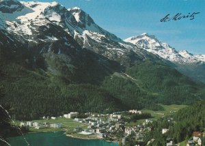 ST MORITZ, Switzerland - Vintage POSTCARD