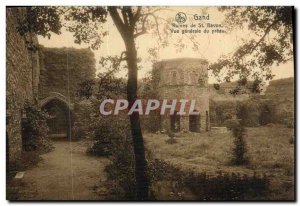 Postcard Old Ghent Ruins of St Bavo Vue Generale of Preau