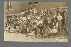 New Ulm MINNESOTA RP 1912 ARBOR DAY Students WORKING Dr. Martin Luther College