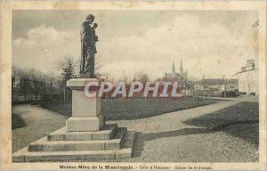 Postcard Old House Mother of Mercy Court of Honor Statue of St. Joseph