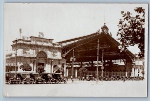 Chile Postcard Alameda Station Southern Railway c1910 Antique RPPC Photo