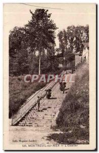 Montreuil sur Mer - L & # 39Escalier Old Postcard