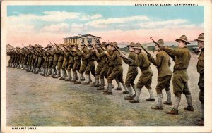 Parapit Drill, Life in the U.S. Army Cantonment Vintage Postcard N51