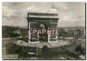 Modern Postcard Paris Arc de Triomphe and Place de l'Etoile