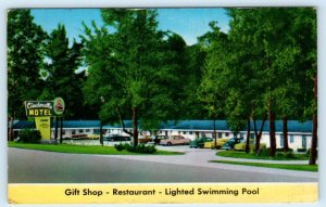 PRATTVILLE, AL Alabama ~ Roadside CINDERELLA MOTEL & Restaurant c1950s Postcard