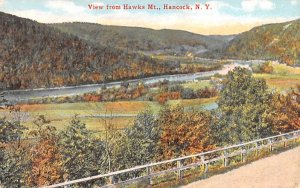 View from Hawks Mountain Hancock, New York Postcard