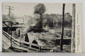 Illinois Joliet Old Jefferson St Bridge Destroyed 1898 by Dynamite Postcard Q15