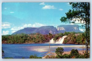 Bolívar Venezuela Postcard Canaima Mountain and Beach View c1950's Vintage