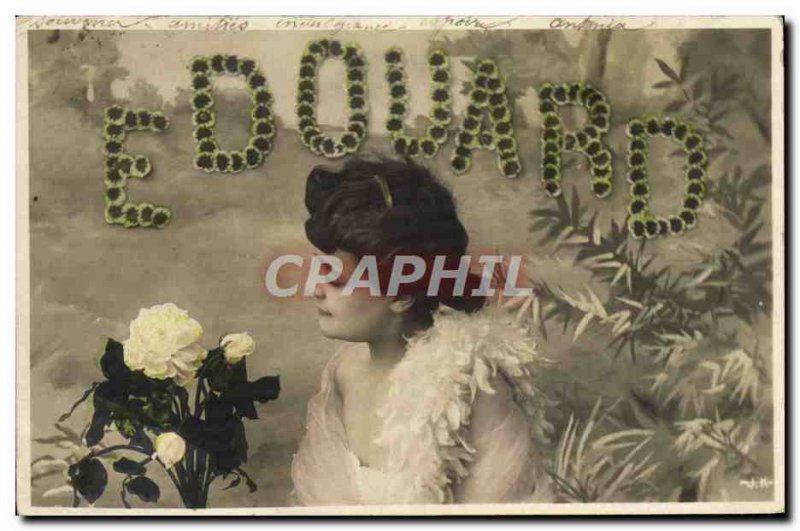 Old Postcard Fancy Edouard Surname