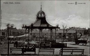 Airdrie Scotland Public Park c1910 Postcard