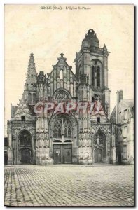 Old Postcard Senlis L & # 39Eglise St Pierre