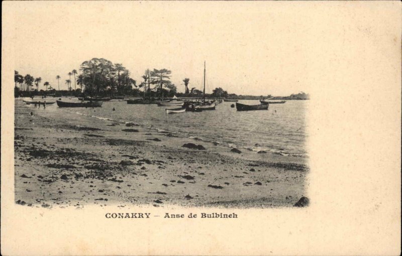 GUINEA WEST AFRICA Conakry Anse de Bulbinch HARBOR Antique Postcard