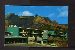 AZ Matterhorn Motor Lodge Motel Sedona Arizona Postcard Silver Spruce Cafe