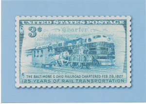 US  Unused.  Shows #1006 Baltimore & Ohio  RR Charter. MNH #1006 (1952) included