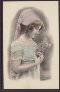 Girl With Purple Hat Postcard