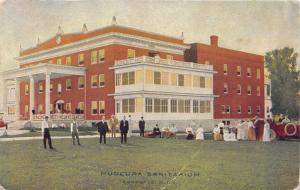 Shakopee Minnesota~Mudcura Sanitarium~Victorian Men & Ladies on Lawn~1913 PC