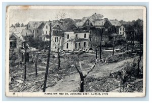 1924 Hamilton And 5th Looking East Lorain Ohio OH Posted Vintage Postcard