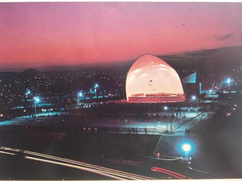 Postcard A night view of Music Hall at Namsan Park, Seoul, South Korea
