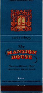 Matchbook Cover The Mansion House Sheraton- Biltmore Hotel Providence, RI MB175