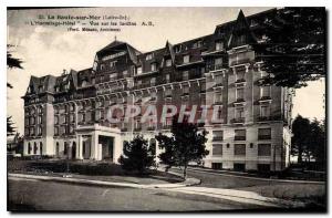 Old Postcard La Baule Sea Loire Inf Hermitage Hotel Garden View