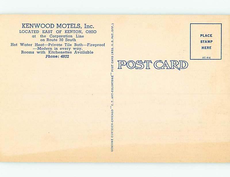 Unused Linen MOTEL SCENE Kenton Ohio OH hk0757@