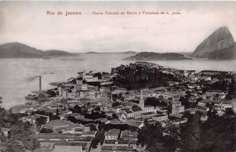 RIO DE JANEIRO BRAZIL~GLORIA ENTRADA da BARRA FORTALEZA de JOÁO ~PHOTO POSTCARD