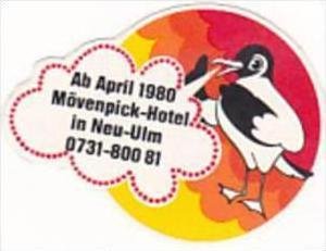 GERMANY NEU ULM MOEVENPICK HOTEL VINTAGE LUGGAGE LABEL