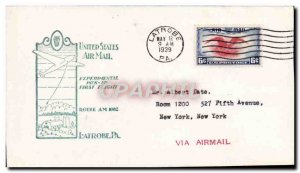 Letter USA 1st flight Latrobe May 12, 1939