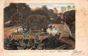 LA LAGUNA PEQUENA EN LA EXPOSICION DE LIMA PERU POSTCARD (c. 1905)