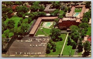 Springfield Missouri~Kentwood Arms Motor Hotel Air View W/ Pools~Vintage PC