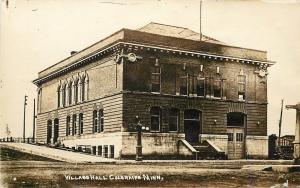 c1910 RPPC Postcard; Village Hall, Coleraine MN Itasca County unposted