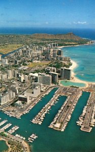 Hawaii Oahu Waikiki Aerial View Ala Wai Boat Harbor