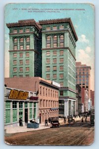 San Francisco California Postcard Kohl Building Montgomery Streets c1910 Vintage
